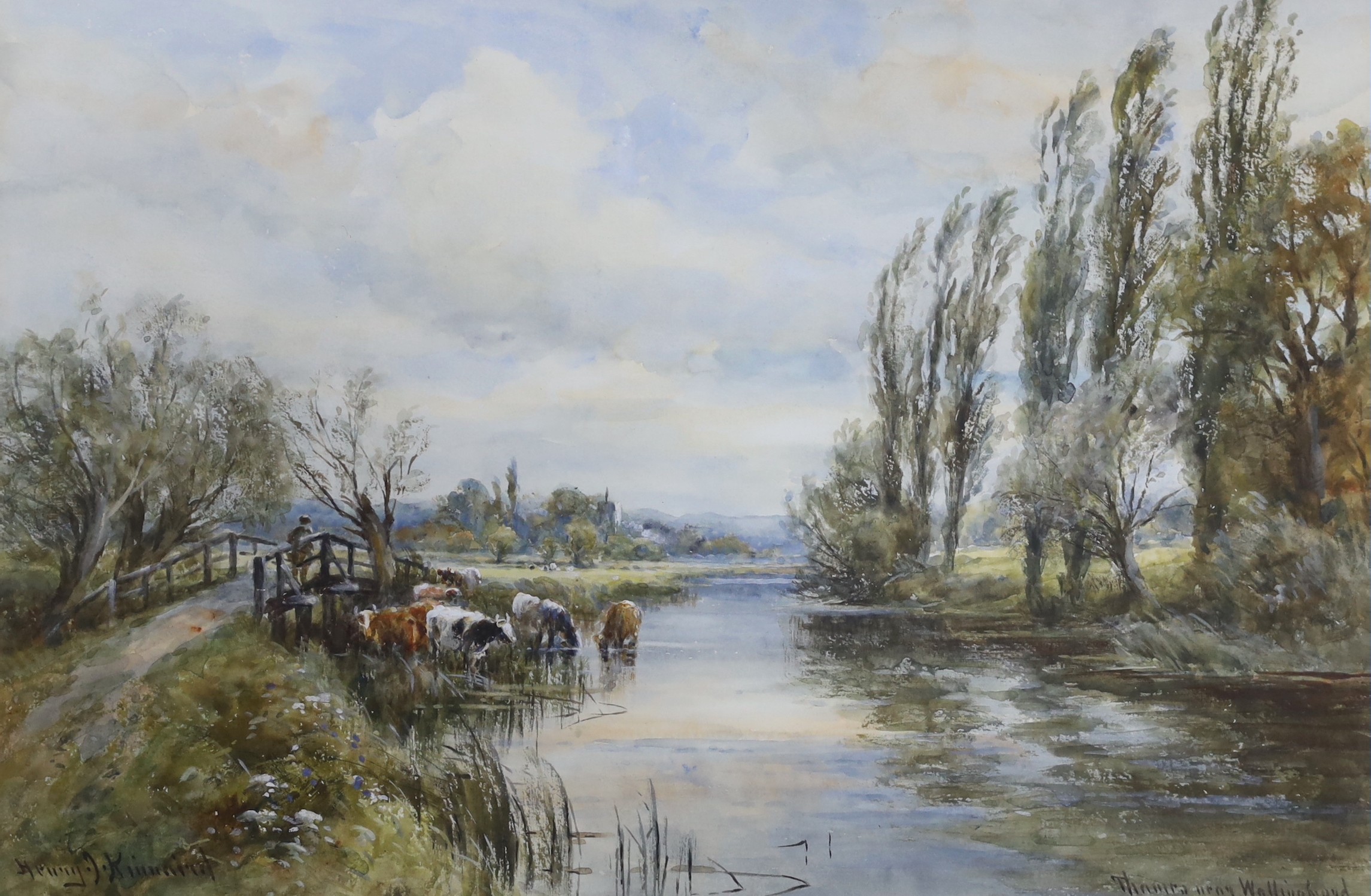Henry John Kinnaird (1861-1929), watercolour, 'The Thames near Wallingford', signed, 25 x 37cm